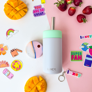 GRAY - Leakproof Stainless Kids Smoothie Cups