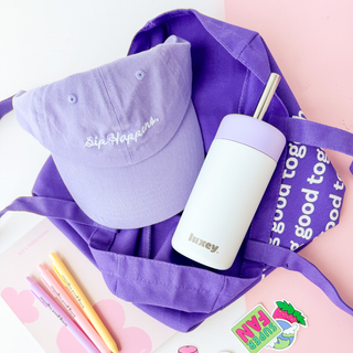 Luxey Purple Signature Tote Bag
