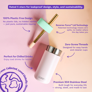 PEACH - Insulated Stainless Iced Tumbler 12oz