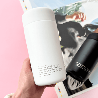 OAT MILK ♥︎ Keepsake Sips - Stainless Steel Reusable Cup 12oz