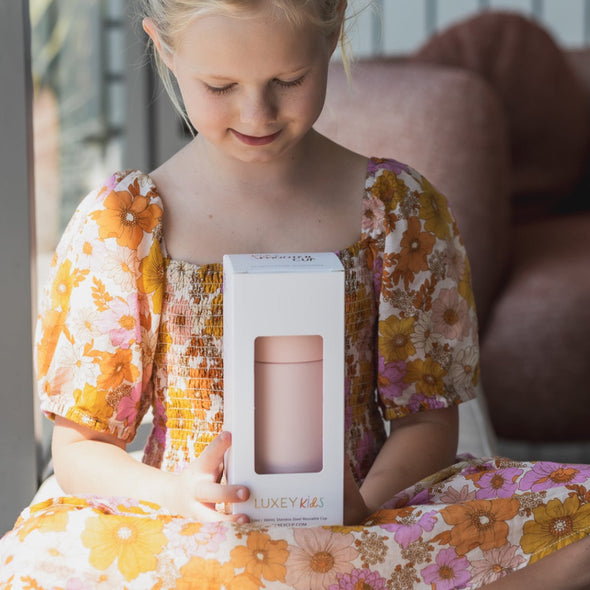 WHITE & PINK SALT - Kids Stainless Steel Smoothie Cup
