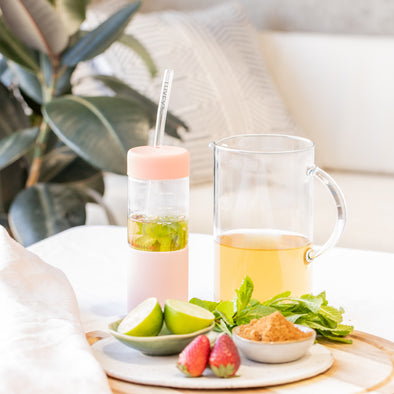 LUXEY RECIPES | Mint, Lime & Strawberry Tea