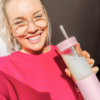 Reusable Glass & Stainless Straws