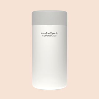 WILL YOU BE MY BRIDESMAID? – Custom Engraved Stainless Steel Cup {OAT MILK}