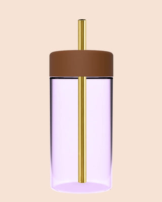 STUDIO TUMBLER 15OZ - Reusable Purple Glass Drink Tumbler