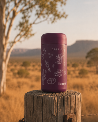 SADDLE UP I WINE - Stainless Steel Reusable Cup 12oz