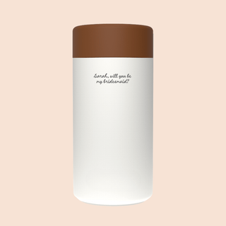 WILL YOU BE MY BRIDESMAID? – Custom Engraved Stainless Steel Cup {OAT MILK}