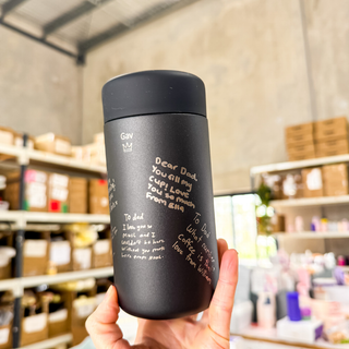BLACK ♥︎ Keepsake Sips -  Stainless Steel Reusable Cup 12oz