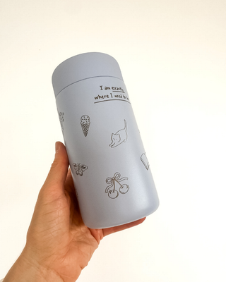 THE STORY CUP - BLUE LOTUS I Stainless Steel Reusable Cup 12oz