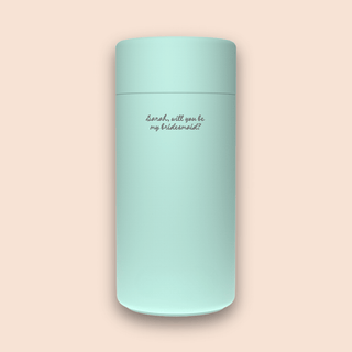 WILL YOU BE MY BRIDESMAID? – Custom Engraved Stainless Steel Cup {MINT}