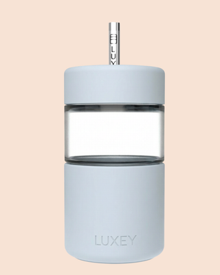 ICED LATTE - Reusable Glass Coffee Cup 12oz