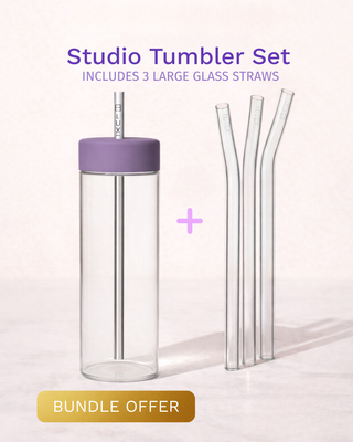 STUDIO TUMBLER 20OZ & GLASS STRAW BUNDLE