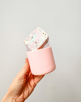 { PINK GLASS } STRAWBERRY FLUFF - MiniLUX Reusable Coffee Cup 6oz