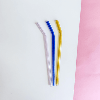 SIPSTRAWS - Thin Reusable Glass Straws —3 pack