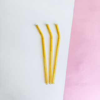SIPSTRAWS - Thin Reusable Glass Straws —3 pack
