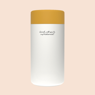 WILL YOU BE MY BRIDESMAID? – Custom Engraved Stainless Steel Cup {OAT MILK}