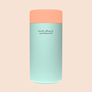 WILL YOU BE MY BRIDESMAID? – Custom Engraved Stainless Steel Cup {MINT}