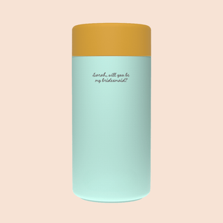 WILL YOU BE MY BRIDESMAID? – Custom Engraved Stainless Steel Cup {MINT}