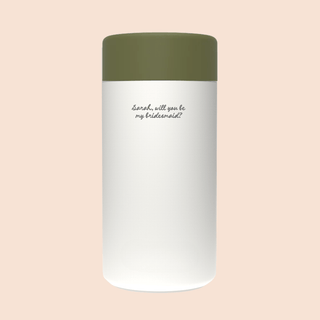 WILL YOU BE MY BRIDESMAID? – Custom Engraved Stainless Steel Cup {OAT MILK}