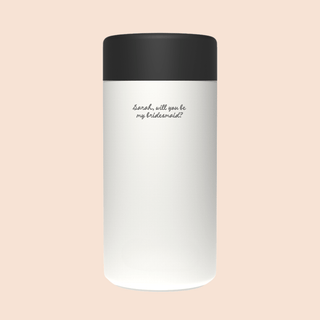 WILL YOU BE MY BRIDESMAID? – Custom Engraved Stainless Steel Cup {OAT MILK}