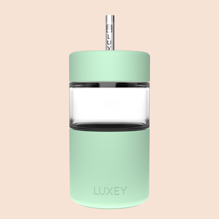 ICED LATTE - Reusable Glass Coffee Cup 12oz