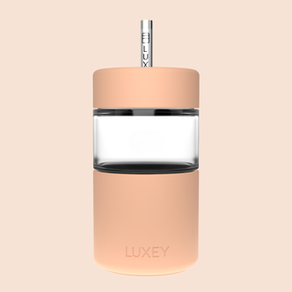 ICED LATTE - Reusable Glass Coffee Cup 12oz