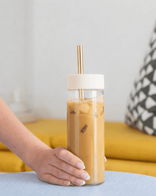 STUDIO TUMBLER - Reusable Glass Iced Drinks Cup 20oz