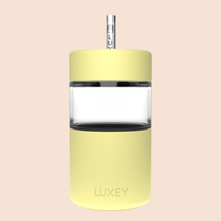 ICED LATTE - Reusable Glass Coffee Cup 12oz