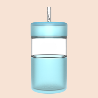 ICED LATTE - Reusable Glass Coffee Cup 12oz