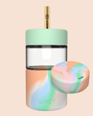 OH JOY! x LUXEY  I ORIGINAL ICED DRINKS PACK - Reusable Glass Coffee Cup 12oz
