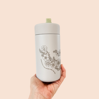 THE EVERYDAY MAGIC CUP {GRAY} - Stainless Floral Cup