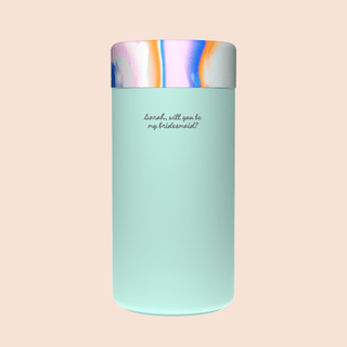 WILL YOU BE MY BRIDESMAID? – Custom Engraved Stainless Steel Cup {MINT}