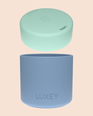 PASTEL GREEN & BLUE I Lid & Base 2-Piece Set - Fits Mini, Regular & Original Glass Cups