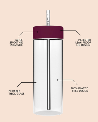 STUDIO TUMBLER - Reusable Glass Iced Drinks Cup 20oz