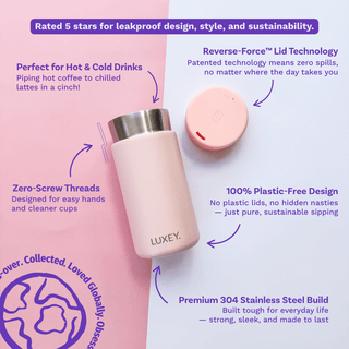 ORIGINAL STEEL – Reusable Stainless Steel Coffee Cup – PINK SALT