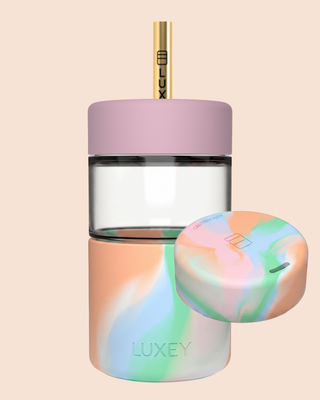 OH JOY! x LUXEY  I ORIGINAL ICED DRINKS PACK - Reusable Glass Coffee Cup 12oz