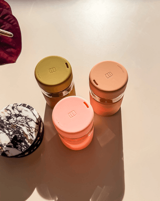 SILICONE SET - Lid & Base - Fits Mini, Regular & Original Glass Cups
