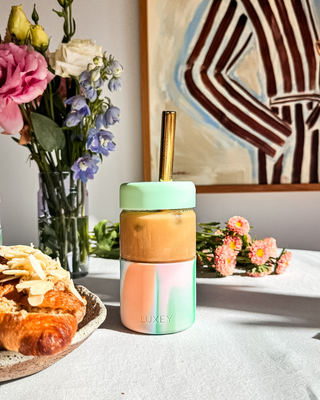 OH JOY! x LUXEY  I ORIGINAL ICED DRINKS PACK - Reusable Glass Coffee Cup 12oz