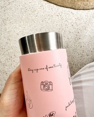 THE STORY CUP - PINK I Stainless Steel Reusable Cup 12oz