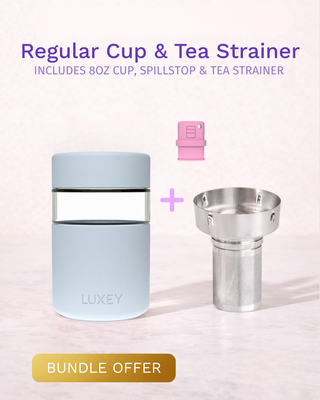 REGULAR 8OZ CUP, SPILLSTOP & TEA STRAINER BUNDLE