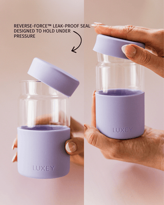 ICED LATTE - Reusable Glass Coffee Cup 12oz