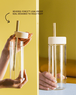 STUDIO TUMBLER - Reusable Glass Iced Drinks Cup 20oz