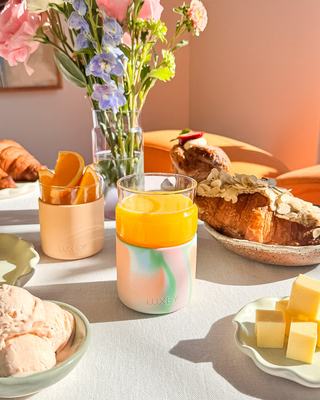 OH JOY! x LUXEY I Lid & Base 2-Piece Set - Fits Mini, Regular & Original Glass Cups