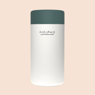 WILL YOU BE MY BRIDESMAID? – Custom Engraved Stainless Steel Cup {OAT MILK}