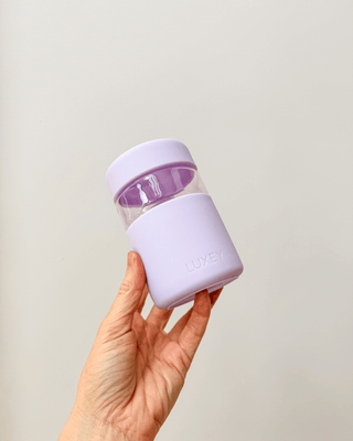 { PINK GLASS } LILAC MERINGUE - Regular Reusable Coffee Cup 8oz