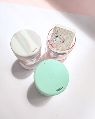 { PINK GLASS } MINT WHIP - Regular Reusable Coffee Cup 8oz