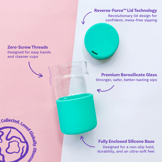 {PREORDER} ORIGINAL -  Reusable Glass Coffee Cup 12oz