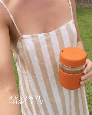 REGULAR - Reusable Glass Coffee Cup 8oz