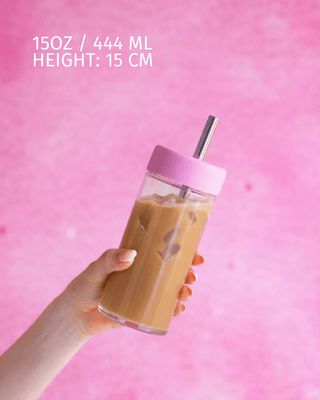 STUDIO TUMBLER - Reusable Glass Iced Drinks Cup I 15oz