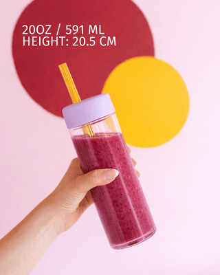 STUDIO TUMBLER - Reusable Glass Iced Drinks Cup 20oz